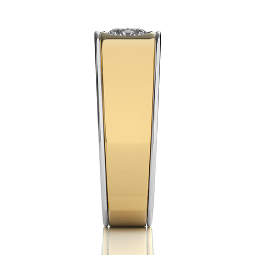 1 1/2 CT. Royal Round Enchantment Solitaire Men's Lab Created Diamond Engagement Band Ring