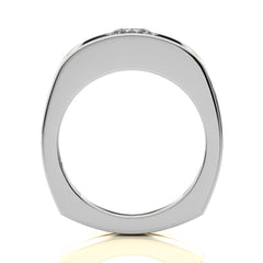 1 1/2 CT. Royal Round Enchantment Solitaire Men's Lab Created Diamond Engagement Band Ring