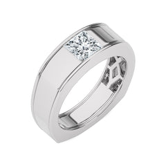 1 1/2 CT. Royal Princess Enchantment Solitaire Men's Lab Created Diamond Engagement Band Ring