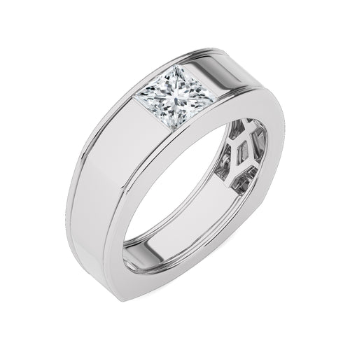 1 1/2 CT. Royal Princess Enchantment Solitaire Men's Lab Created Diamond Engagement Band Ring