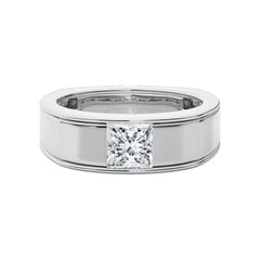 1 1/2 CT. Royal Princess Enchantment Solitaire Men's Lab Created Diamond Engagement Band Ring