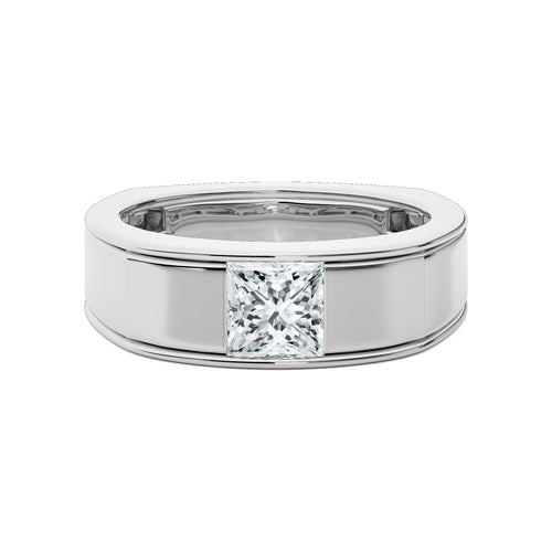 1 1/2 CT. Royal Princess Enchantment Solitaire Men's Lab Created Diamond Engagement Band Ring