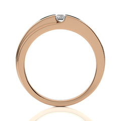 1/5 CT. Regal Baguette Brilliance Solitaire Men's Lab Created Diamond Engagement Band Ring