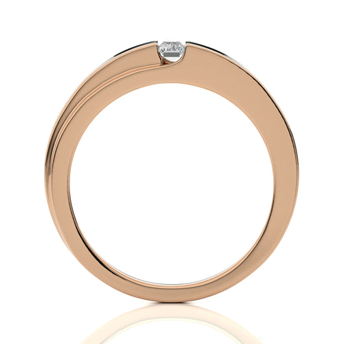 1/5 CT. Regal Baguette Brilliance Solitaire Men's Lab Created Diamond Engagement Band Ring