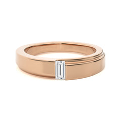 1/5 CT. Regal Baguette Brilliance Solitaire Men's Lab Created Diamond Engagement Band Ring