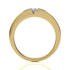 1/5 CT. Regal Baguette Brilliance Solitaire Men's Lab Created Diamond Engagement Band Ring