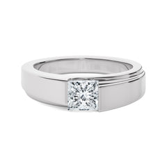 1 1/2 CT. Regal Princess Brilliance Solitaire Men's Lab Created Diamond Engagement Band Ring