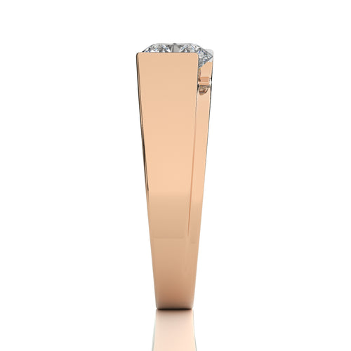 1 1/2 CT. Regal Round Brilliance Solitaire Men's Lab Created Diamond Engagement Band Ring