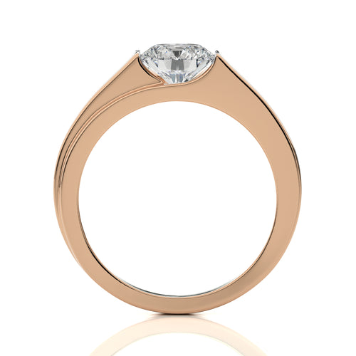 1 1/2 CT. Regal Round Brilliance Solitaire Men's Lab Created Diamond Engagement Band Ring