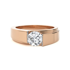 1 1/2 CT. Regal Round Brilliance Solitaire Men's Lab Created Diamond Engagement Band Ring