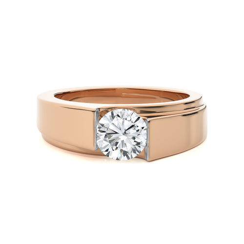 1 1/2 CT. Regal Round Brilliance Solitaire Men's Lab Created Diamond Engagement Band Ring