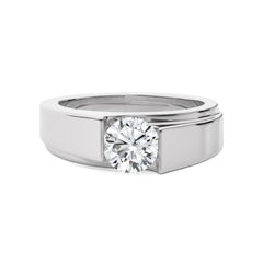 1 1/2 CT. Regal Round Brilliance Solitaire Men's Lab Created Diamond Engagement Band Ring