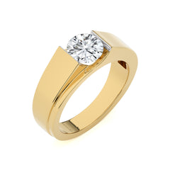 1 1/2 CT. Regal Round Brilliance Solitaire Men's Lab Created Diamond Engagement Band Ring