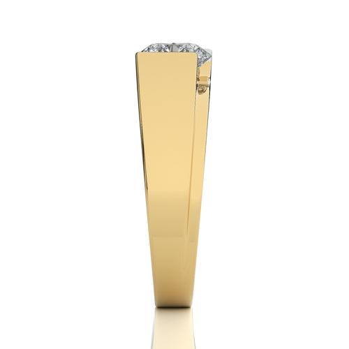 1 1/2 CT. Regal Round Brilliance Solitaire Men's Lab Created Diamond Engagement Band Ring