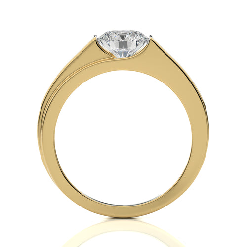 1 1/2 CT. Regal Round Brilliance Solitaire Men's Lab Created Diamond Engagement Band Ring