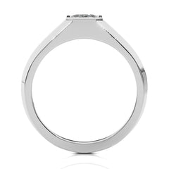 1 1/4 CT. Solitaire Men's Emerald Lab Created Diamond Engagement Band