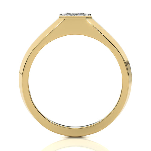 1 1/4 CT. Solitaire Men's Emerald Lab Created Diamond Engagement Band