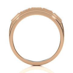 1/2 CT. Retro Half Eternity Classic Men's Round Lab Created Diamond Engagement Band Ring