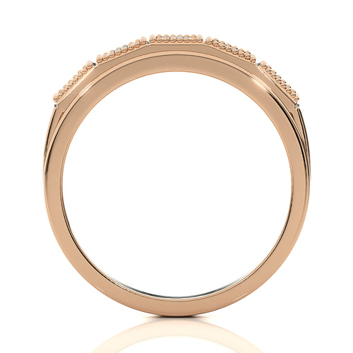 1/2 CT. Retro Half Eternity Classic Men's Round Lab Created Diamond Engagement Band Ring