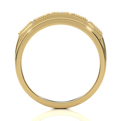 1/2 CT. Retro Half Eternity Classic Men's Round Lab Created Diamond Engagement Band Ring