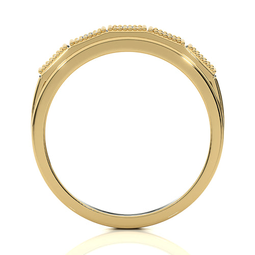 1/2 CT. Retro Half Eternity Classic Men's Round Lab Created Diamond Engagement Band Ring