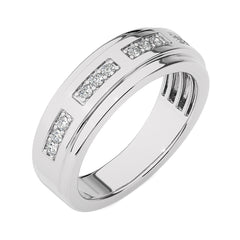 1/4 CT. Maurice Men's Rouns Lab Created Diamond Engagement Band Ring