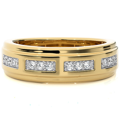 1/4 CT. Maurice Men's Rouns Lab Created Diamond Engagement Band Ring