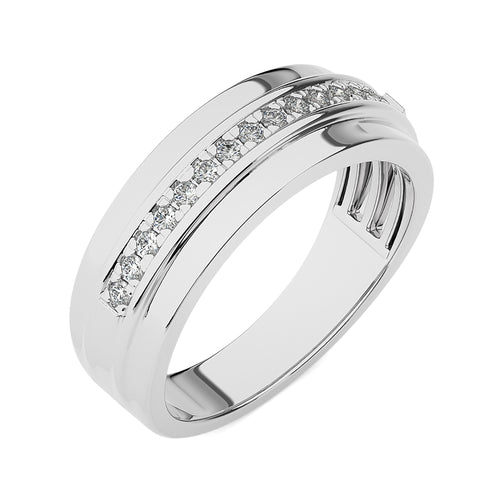 1/4 CT. Alaxander Half Eternity Style Men's Round Lab Created Diamond Engagement Band Ring