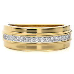 1/4 CT. Alaxander Half Eternity Style Men's Round Lab Created Diamond Engagement Band Ring