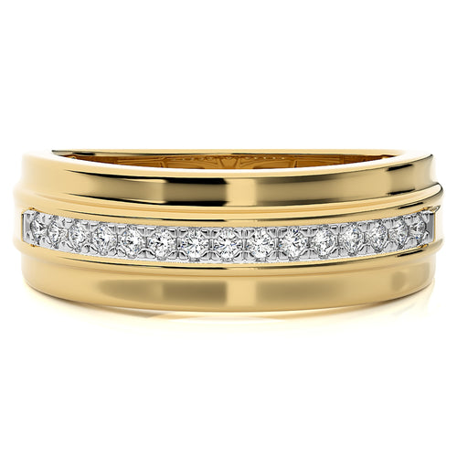 1/4 CT. Alaxander Half Eternity Style Men's Round Lab Created Diamond Engagement Band Ring