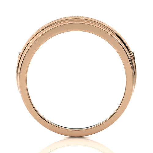 1/4 CT. Alaxander Half Eternity Style Men's Round Lab Created Diamond Engagement Band Ring