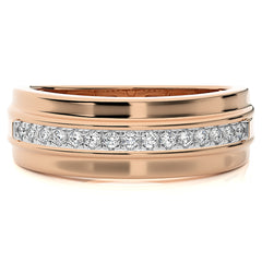 1/4 CT. Alaxander Half Eternity Style Men's Round Lab Created Diamond Engagement Band Ring