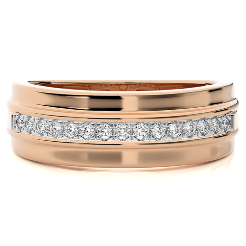 1/4 CT. Alaxander Half Eternity Style Men's Round Lab Created Diamond Engagement Band Ring