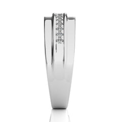 1/4 CT. Alaxander Half Eternity Style Men's Round Lab Created Diamond Engagement Band Ring