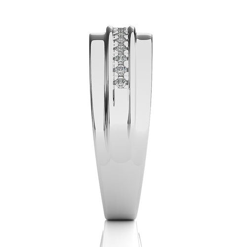 1/4 CT. Alaxander Half Eternity Style Men's Round Lab Created Diamond Engagement Band Ring