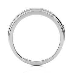 1/4 CT. Alaxander Half Eternity Style Men's Round Lab Created Diamond Engagement Band Ring