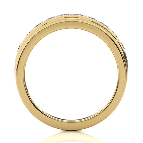 1 CT. Classic Half Eternity Men's Round Lab Created Diamond Engagement Band Ring