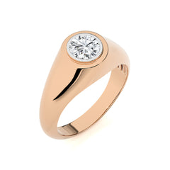 1 CT. Elite Style Newage Solitaire Round Lab Created Diamond Men's Engagement Band Ring