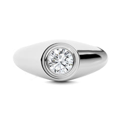 1 CT. Elite Style Newage Solitaire Round Lab Created Diamond Men's Engagement Band Ring