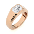 2 CT. Azure Timeless Classic Men's Solitaire Emerald Lab Created Diamond Engagement Band Ring