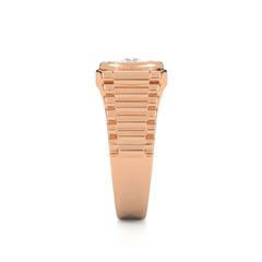 3/4 CT. Round Lab Created Diamond Solitaire Men's Ring