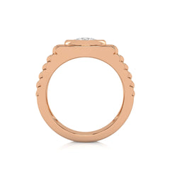 3/4 CT. Round Lab Created Diamond Solitaire Men's Ring