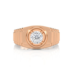 3/4 CT. Round Lab Created Diamond Solitaire Men's Ring