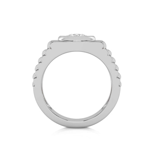 3/4 CT. Round Lab Created Diamond Solitaire Men's Ring