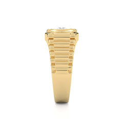 3/4 CT. Round Lab Created Diamond Solitaire Men's Ring