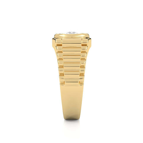 3/4 CT. Round Lab Created Diamond Solitaire Men's Ring
