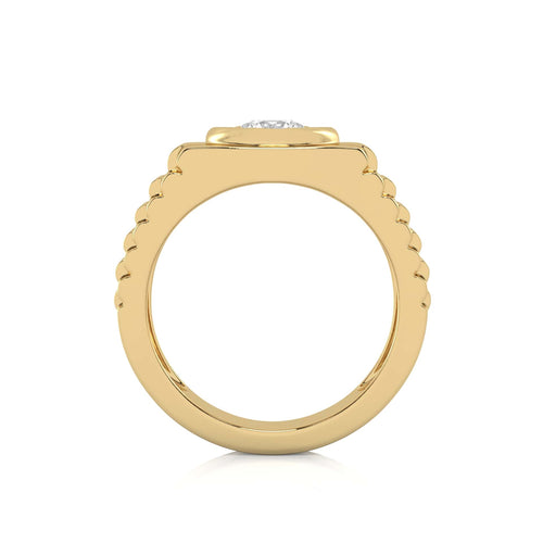 3/4 CT. Round Lab Created Diamond Solitaire Men's Ring