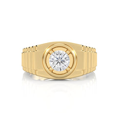 3/4 CT. Round Lab Created Diamond Solitaire Men's Ring