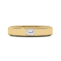 1/3 CT. Emerald Cut Bezel Set Men's Wedding Band