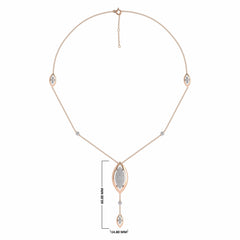 1 1/4 CT. Lab Created Round Diamond Studded Designer Y Necklace